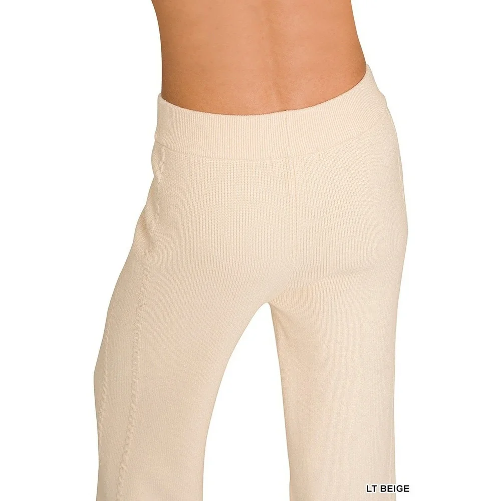 Zenana Viscose Round Neck Top & Pants Set - Small‎